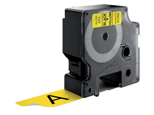 Labeltape Dymo 53718 D1 S720980 24mmx7m zwart op geel
