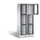 Lockerkast 1800x810x500mm 2x3 vakken Cilinderslot, Sokkel, RAL7021