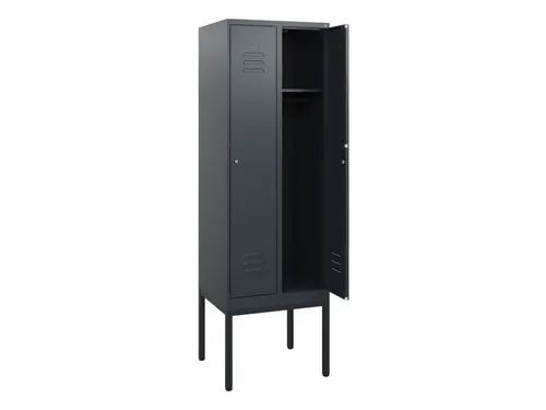 locker,HxBxD 1950x600x500mm,2vak,vak B 300mm,cil.-slot,voetonderstel
