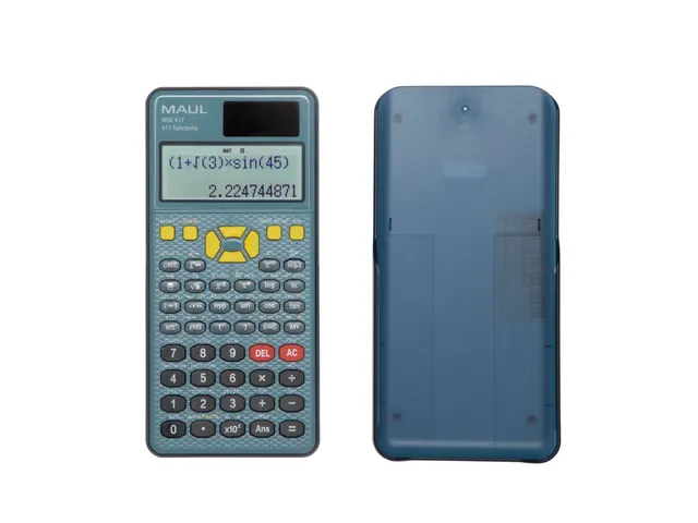 Wetenschappelijk Bureaurekenmachine MSC 417 Solar Batterij blauw zwart
