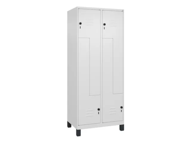 Z-garderobekast,HxBxD 1950x800x500mm,vak B 200/400mm,draaigrendel