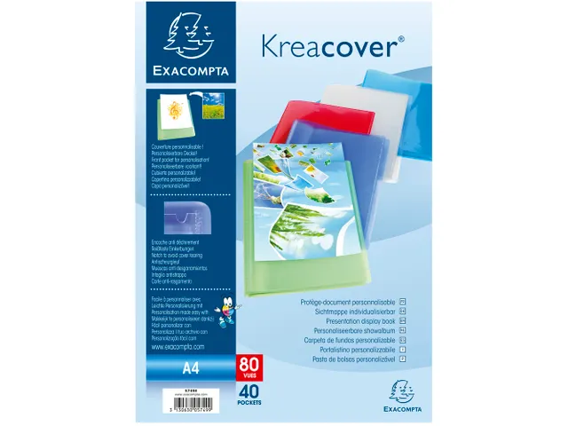 Protège-documents en polypropylène semi rigide Kreacover Chromaline