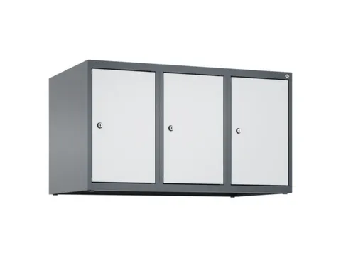 opzetkast,v. locker,3vak.,vak B 300mm,HxBxD 500x900x500mm,vleugeldeur