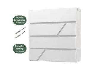 Brievenbus BRASQ PB200 Deluxe wand wit - 6