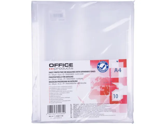 Office Products harmonica showtas A4 PP 180 micron glashelder