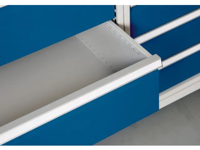 établi,HxlxP 860x2000x750mm,piètement RAL3003,faces avant RAL3020