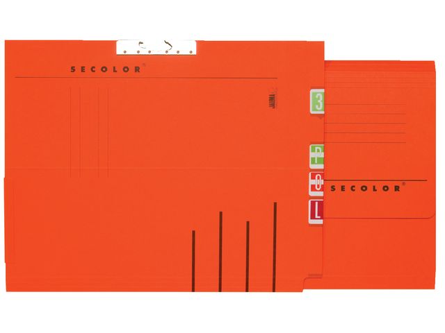 Hangmap Jalema Secolor lateraal verzamelmap rood A4 U-bodem 30mm | HangmappenShop.nl