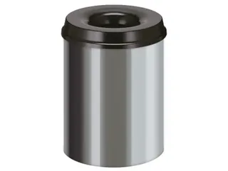 Vlamdovende Papierbak 15 Liter RVS Zwart - 1