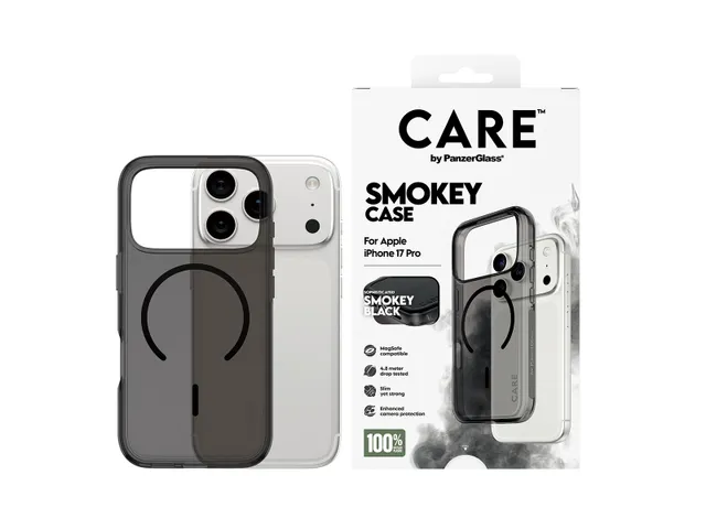 PanzerGlass CARE by Smokey Case w. Black MagSafe iPhone 17 Pro,