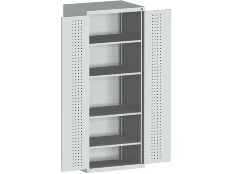 kast met geperforeerde platen,HxBxD 2000x800x525mm,4xStalen bodem