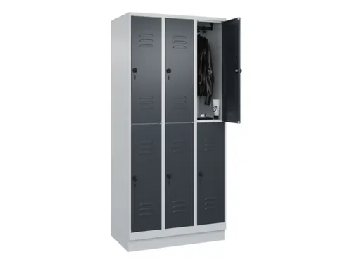 dubbeldekse locker,HxBxD 1950x900x500mm,3x2vak.,vak B 300mm