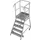 bordestrap,verrijdbaar,bordes H 1,2m,5treden m. R13-laag,aluminium