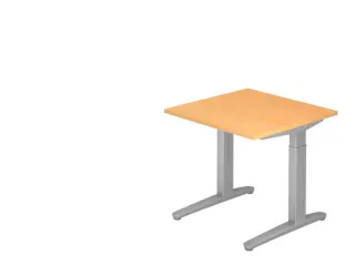 In hoogte verstelbaar bureau,HxBxD 680-850x800x800mm,blad beuken - 1