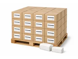 Papieren Handdoek Z-vouw recycled 1-laags FSC 23x25cm Pallet 36 Doos
