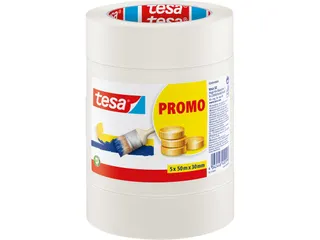 Afplaktape Tesa 55349 basic promo 30mmx50m 5rollen - 2