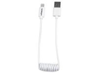Lightning-naar-usb-kabel Gekruld 30 Cm Wit
