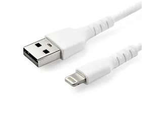 1 Meter Gehoekte Lightning Usb Kabel Apple Wit Aramide - 1