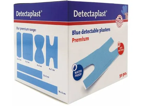 Detectaplast 8046 kneukelpleister waterafstotend elastisch blauw 50 st