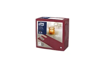 Bestekpochette Tork LinStyle 1-laags 60st duurzaam rood 509603 - 1