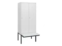 locker met bank,HxBxD 1950x800x815mm,2vak,vak B 400mm,cil.-slot