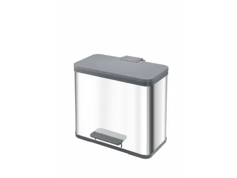 poubelle à pédale 3x9l HxlxP 430x470x340mm seau intérieur plastique