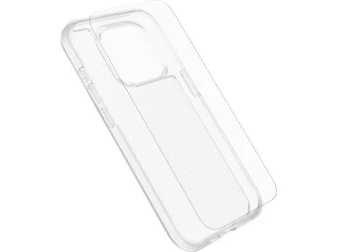 React Case + Screen Protector iPhone 15 Pro transparant