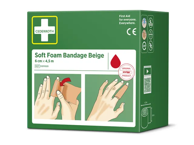 Bandage Cederroth Soft Foam beige 6cmx4.5m