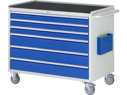 gereedschapswagen 975x1145x650mm metaalblad 450kg 6 laden RAL5010