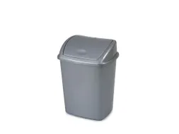 Afvalbak met Swing deksel 15 liter grijs