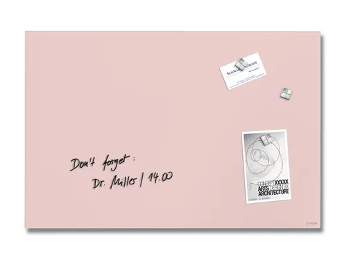 Glas Magneetbord Sigel Artverum mat rosé 60x40cm
