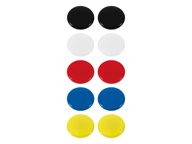 Magneet Westcott assorti pak à 10st. Ø 30x8mm, 900g