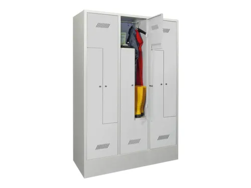 Z-garderobekast,HxBxD 1850x1200x500mm,RAL7035,front RAL7035