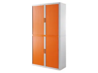 Roldeurkast HxBxD 2040x1100x415mm 4 Oh Romp Wit Front Oranje - 1