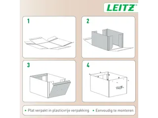 Leitz Puro Opbergdoos met deksel medium 17L set van 2 zwart - 12