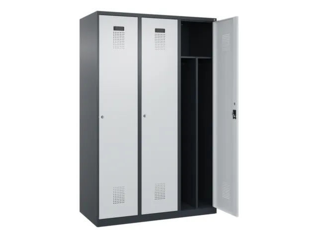 locker voor scheiding van kleding,HxBxD 1850x1200x500mm,3vak