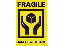 Waarschuwingsetiket fragile/handle with care 50,8mmx76,2mm 200st