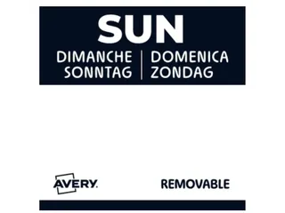 Etiket Avery HACCP zondag zwart 25x25mm 1000 stuks - 2