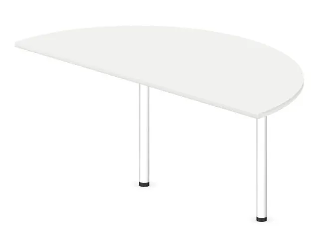 aanbouwtafel,i.h.v.,HxBxD 720-840x1600x800mm,halfrond,Bl-wit