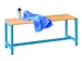 banc-patère,LxP 1000x370mm,barrettes en bois hêtre,piètement RAL501