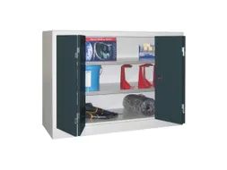 Vouwdeurkast 1000x1200x600mm 2legborden Verzinkt Ral7035 Front Ral7016