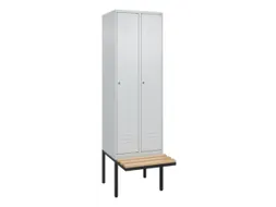 locker met bank,HxBxD 2120x600x815mm,2vak,vak B 300mm,cil.-slot