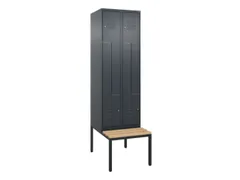 Z-garderobekast,HxBxD 2120x600x815mm,2vak,vak B 300mm,cil.-slot