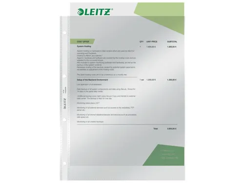 Showtas Leitz 4734 A4 4-gaats 0.08mm PVC glashelder