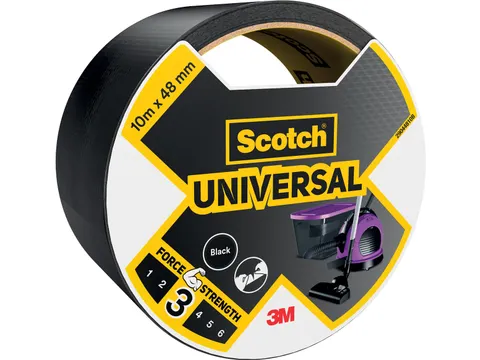 ducttape Universal, ft 48 mm x 10 m, zwart
