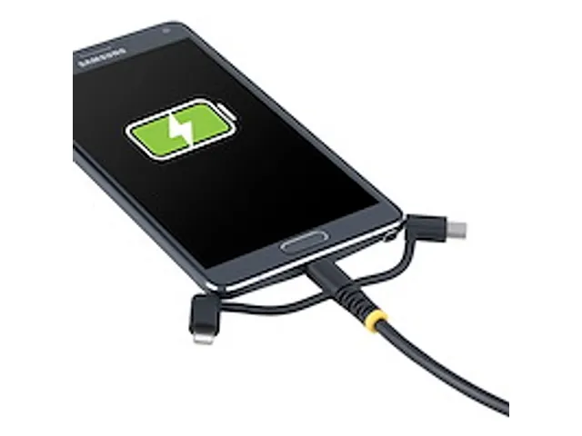 1m Robuuste USB Multi Oplaadkabel zwart