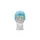 CMT pp non woven Haarnet baret blauw 53cm maat L clip cap 1000 stuks