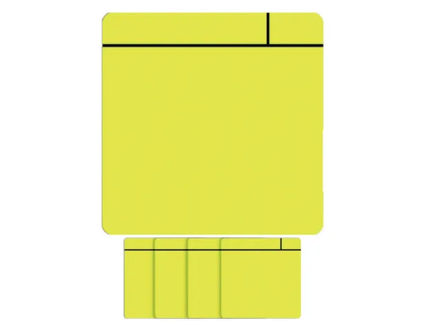 Magneet scrum 75x75mm geel 5 stuks