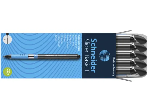 Balpen Schneider Slider Basic F 0,3mm zwart