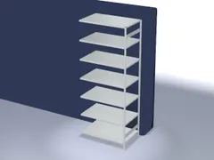 systeemstelling,aanbouwveld,HxBxD 3000x1310x835mm,vakl. 240kg