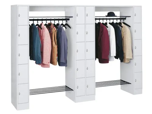 Garderobe- En Vakkenkastsysteem 1950x2840x480mm 20 Vakken 20 Hangers